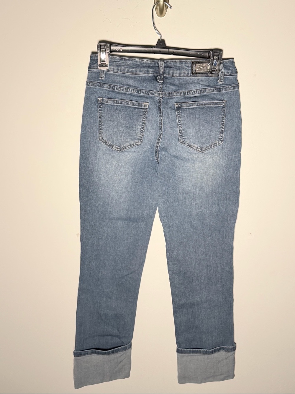 Earl Jeans Light Blue Cuffed Women's Jeans - Picture 10 of 11